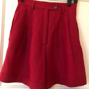 Jil Sander vintage  red linen shorts